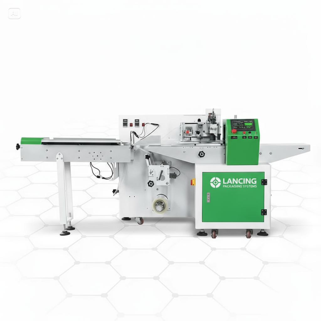 Horizontal flow wrapping machine