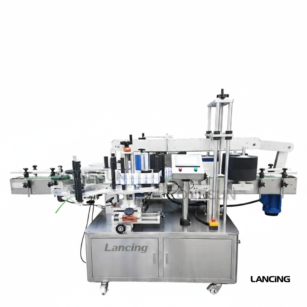 Corner print and apply labeler for cartons and pallets