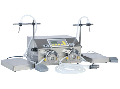 Single nozzle peristaltic pump weigh filling machine