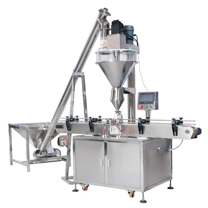 Automatic auger spice powder filler with weighing device